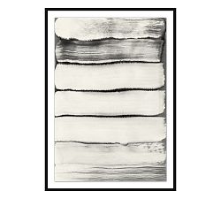 Linear Ink Stripes Framed Print