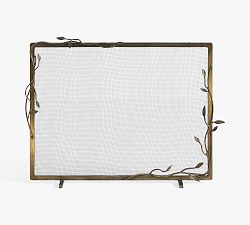 Open Box: Botanical Fireplace Screen - Aged Brass