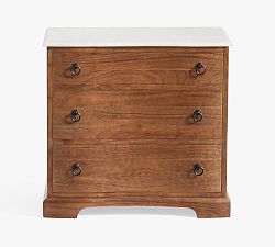 Open Box: Scarlett Marble Nightstand (28") - Brogan Brown