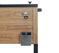 Cooler with Bottle Opener and Removable Stand