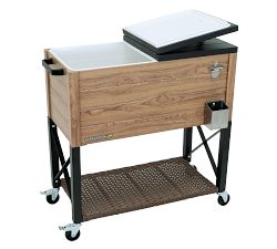 Cooler with Bottle Opener and Removable Stand