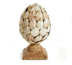 Galvanized Metal Artichoke Finial