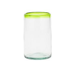 Open Box: Baja Highball Glasses, Set of 4 - Clear/Lime Green Rim