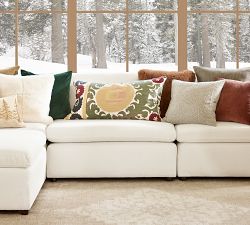 Shimmer Snowflake Embroidered Pillow Cover