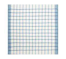 Windowpane Block Print Cotton Napkins - Set of 4