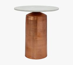 Davis Round Marble Accent Table (19.5")