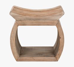 Monica Reclaimed Elm Wood Accent Stool