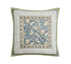 Open Box: Lowen Reversible Quilted Sham, Euro - Blue Multi