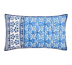 Open Box: Mark Sikes Blue Frame Quilted Sham,  King - Blue Multi