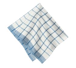 Windowpane Block Print Cotton Napkins - Set of 4