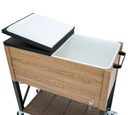 Cooler with Bottle Opener and Removable Stand