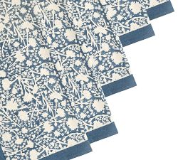 Carmel By the Sea Block Print Cotton Napkins - Set of 6