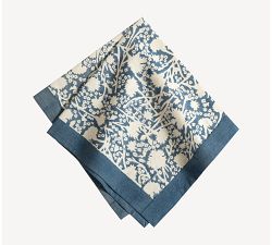 Carmel By the Sea Block Print Cotton Napkins - Set of 6