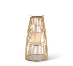 Faux Rattan Solar Lantern