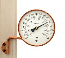 Open Box: Wall-Mounted Dial Thermometer (4"W) - Natural Copper