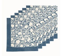 Carmel By the Sea Block Print Cotton Napkins - Set of 6