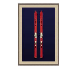 Antique Skis Framed Print