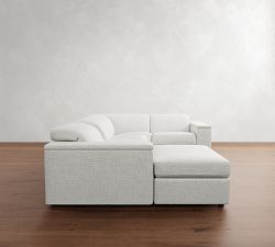 Ultra Lounge Square Arm Reclining 6-Piece Chaise Sectional (130")