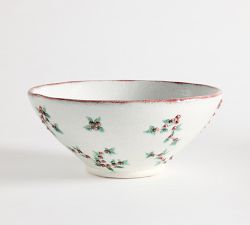 Ceramic Winter Berry Decorative Bowl