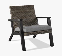 Beta Wicker Outdoor Lounge Chairs, Set of 2