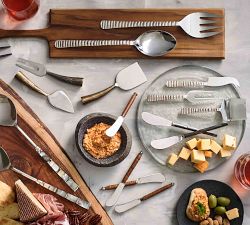 Hammered Metal Handcrafted Stainless Steel Cheese Spreaders - Set of 4