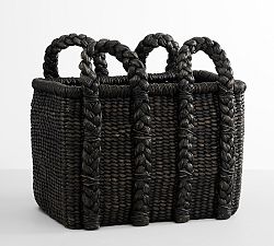 Open Box: Beachcomber Rectangular Basket, Tall (24"W x 22.5"H) - Black