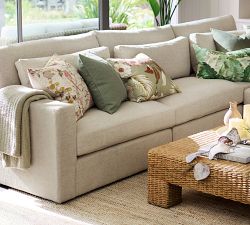 Vintage Islands Tropical Bird Embroidered Pillow