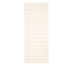 Pappelina Carl Striped Reversible Outdoor Rug, 2' X 3', Vanilla/ White