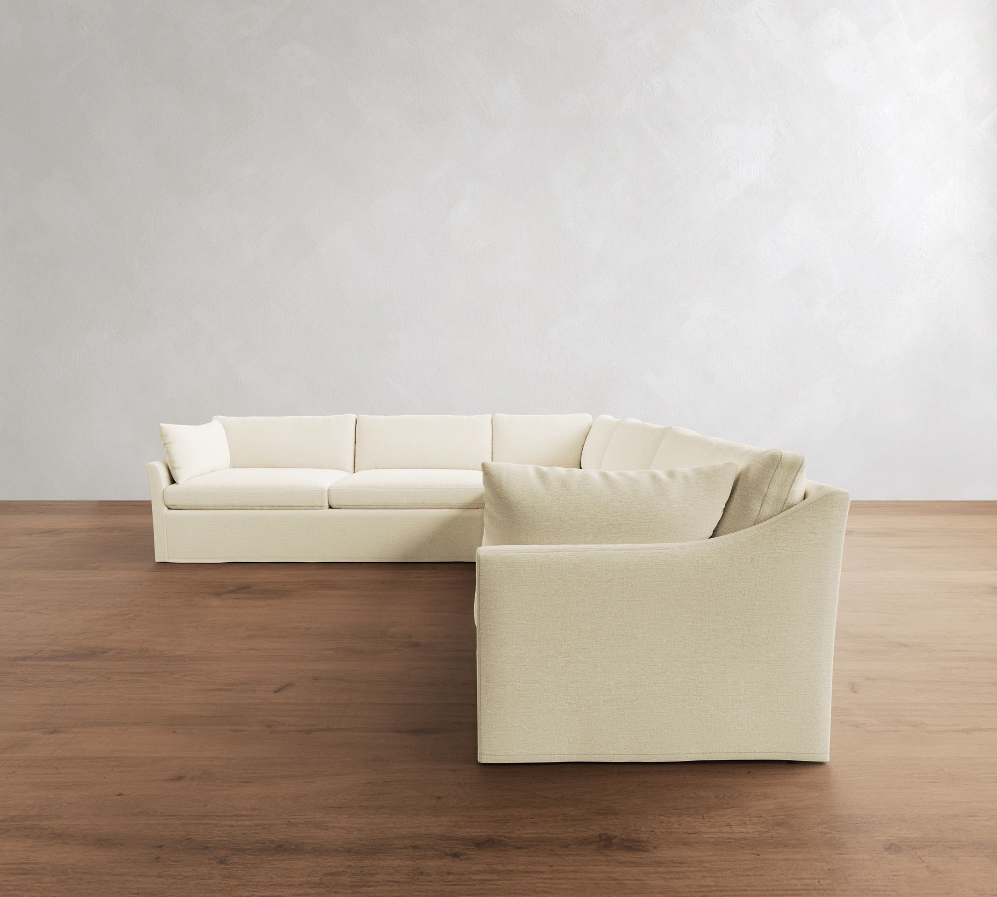 Reya Slipcovered 3-Piece L-Shaped Sectional (125")