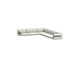 Kostas Outdoor 6Pc Cushion Cover (3 Armless/3 Crnr/LA/RA); High Performance Canvas, White