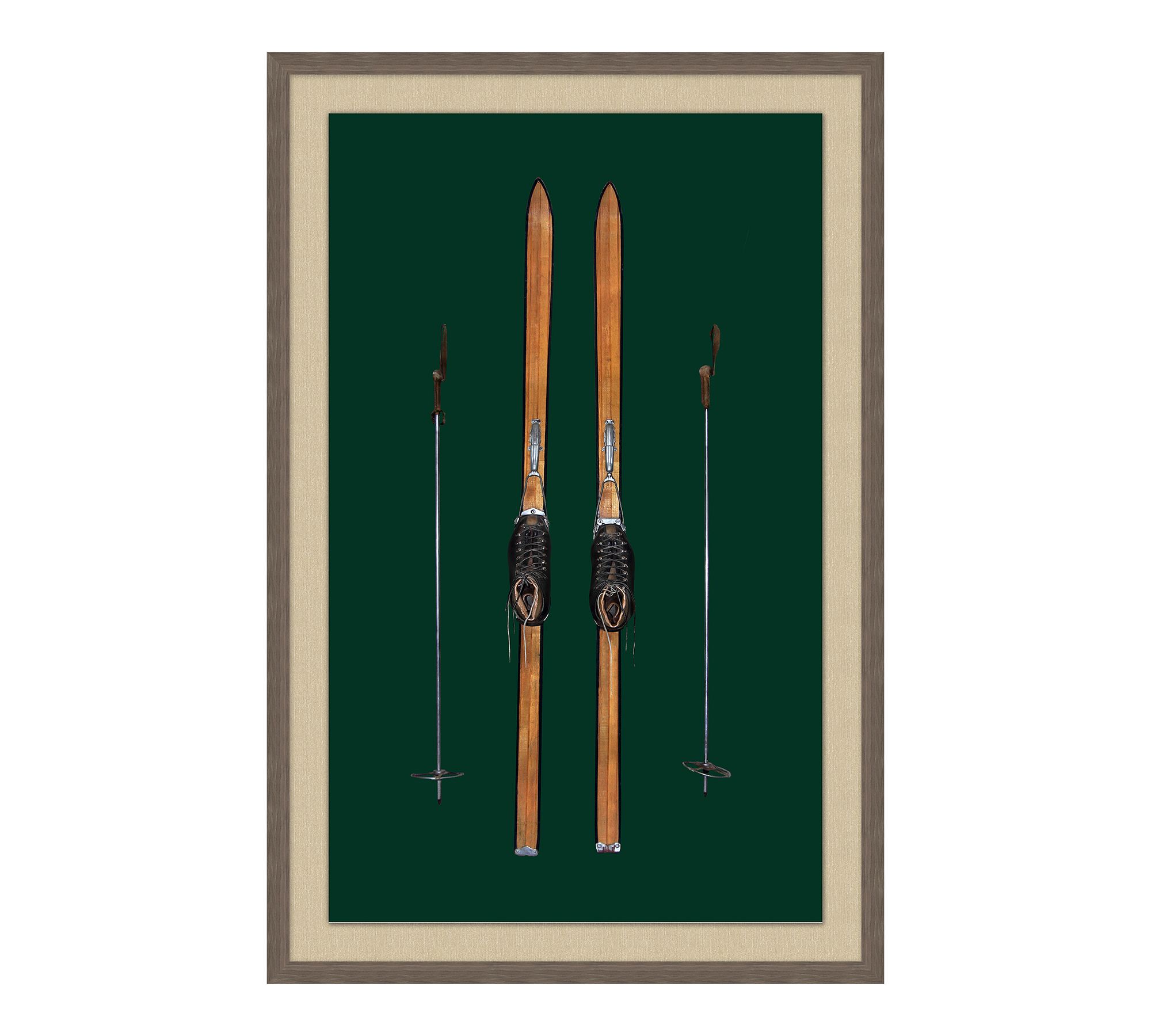 Antique Skis Framed Print
