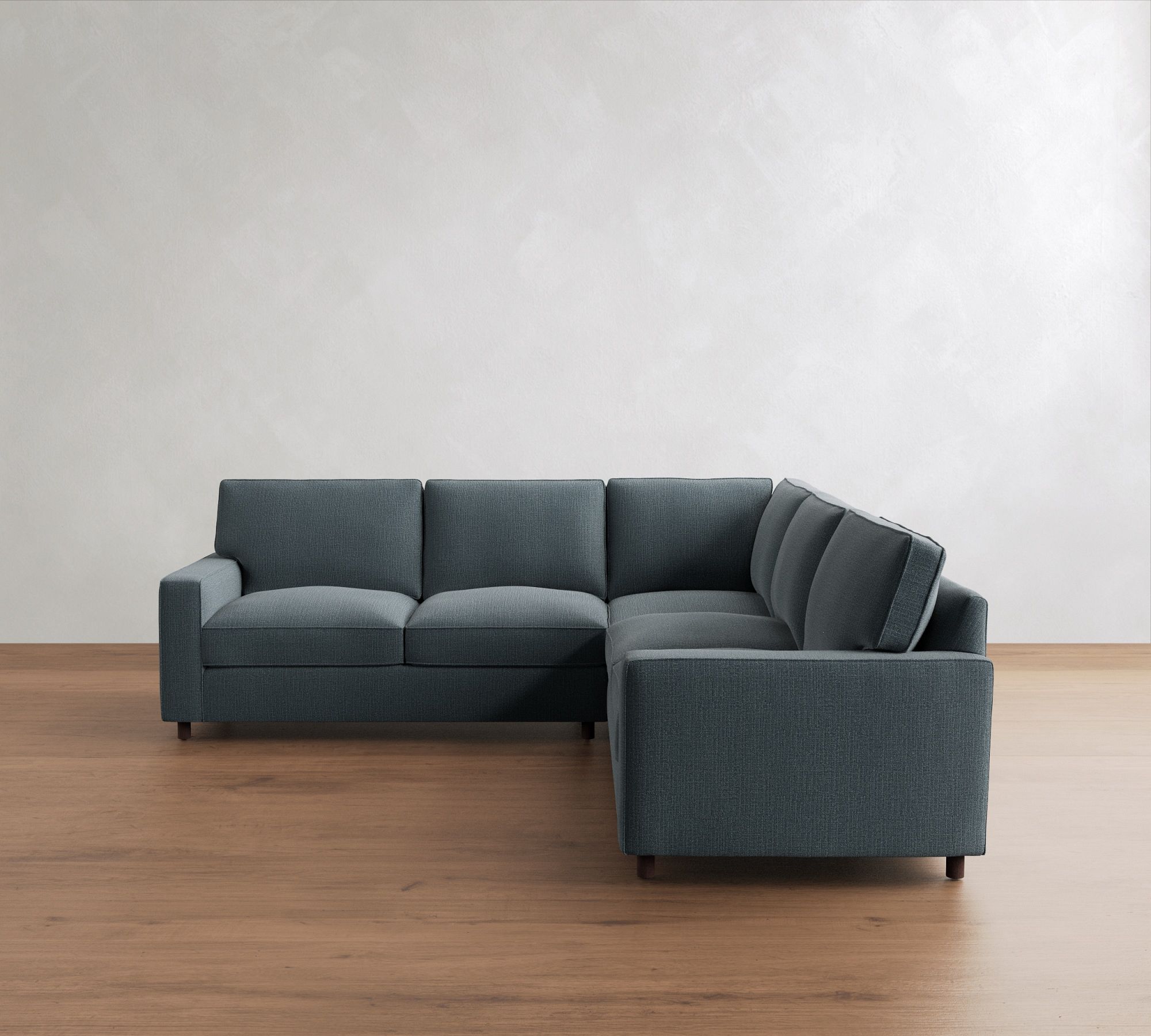 PB Comfort Square Arm 3-Piece L-Shaped Sectional (106")