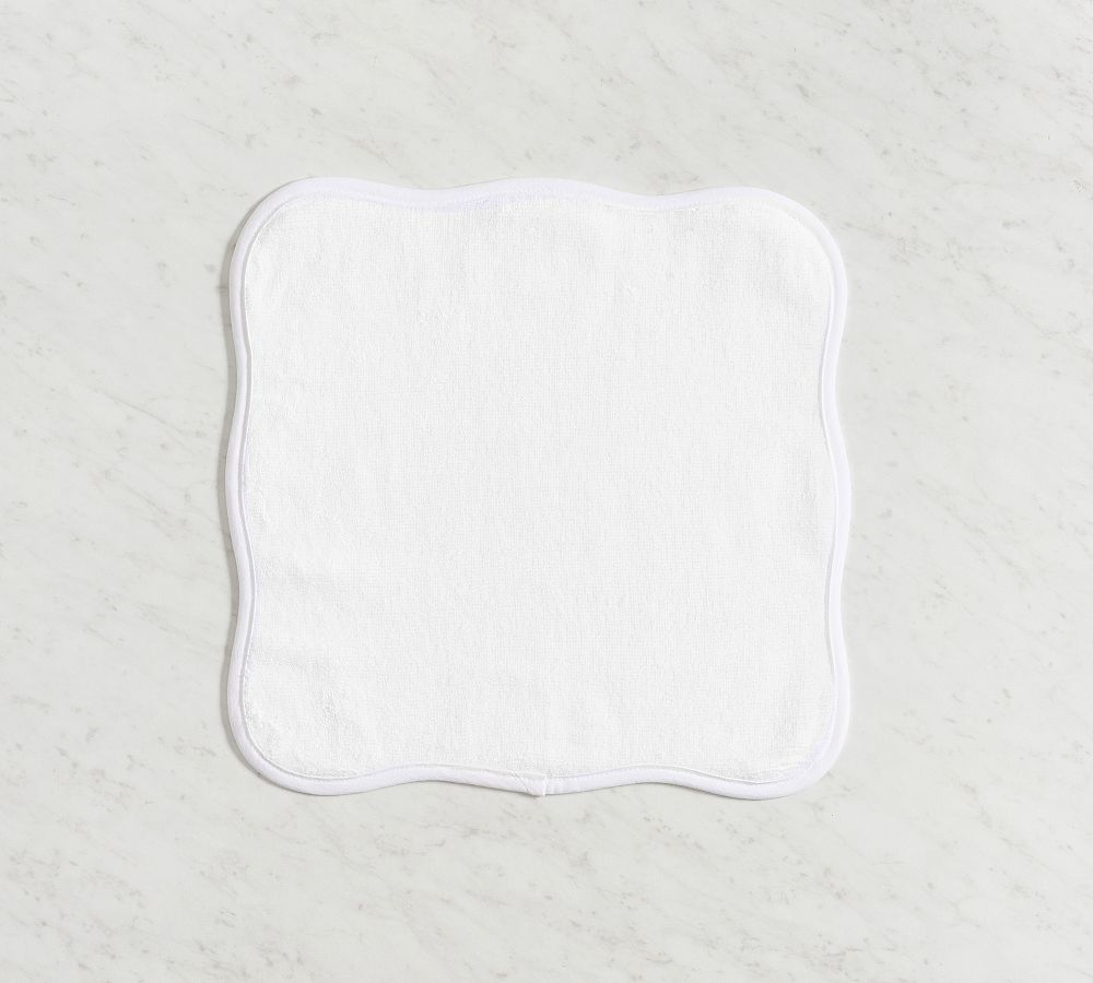 Scallop Washcloth - White