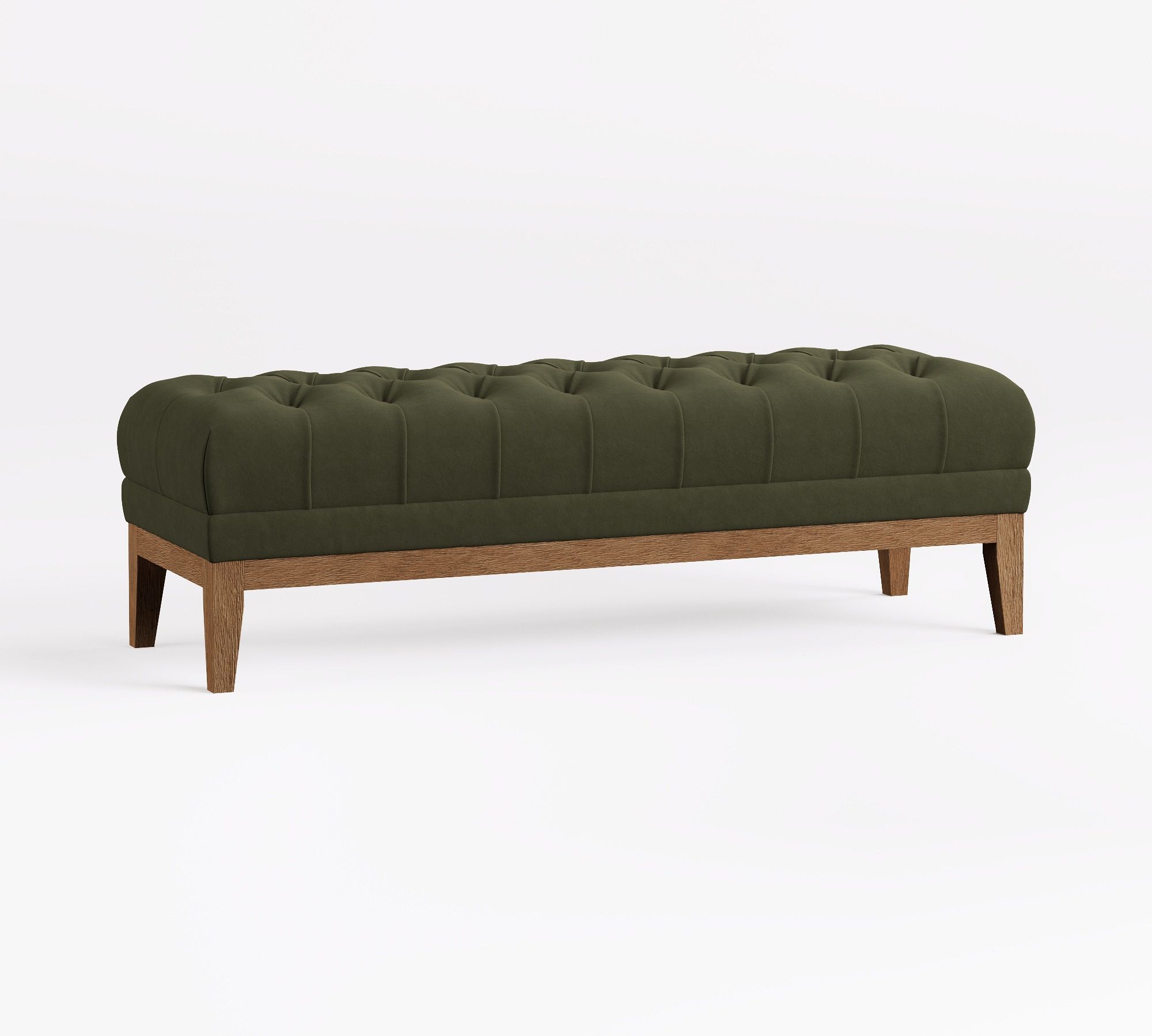 Edgewood Tufted Leather Bench - thumbnail 9