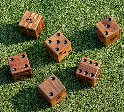 Oversized Acacia Wood Dice