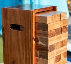 Oversized Acacia Wood Tumbling Tower
