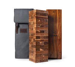 Oversized Acacia Wood Tumbling Tower