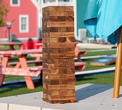 Oversized Acacia Wood Tumbling Tower