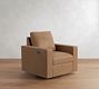 Westwood Square Arm Leather Swivel Glider Recliner