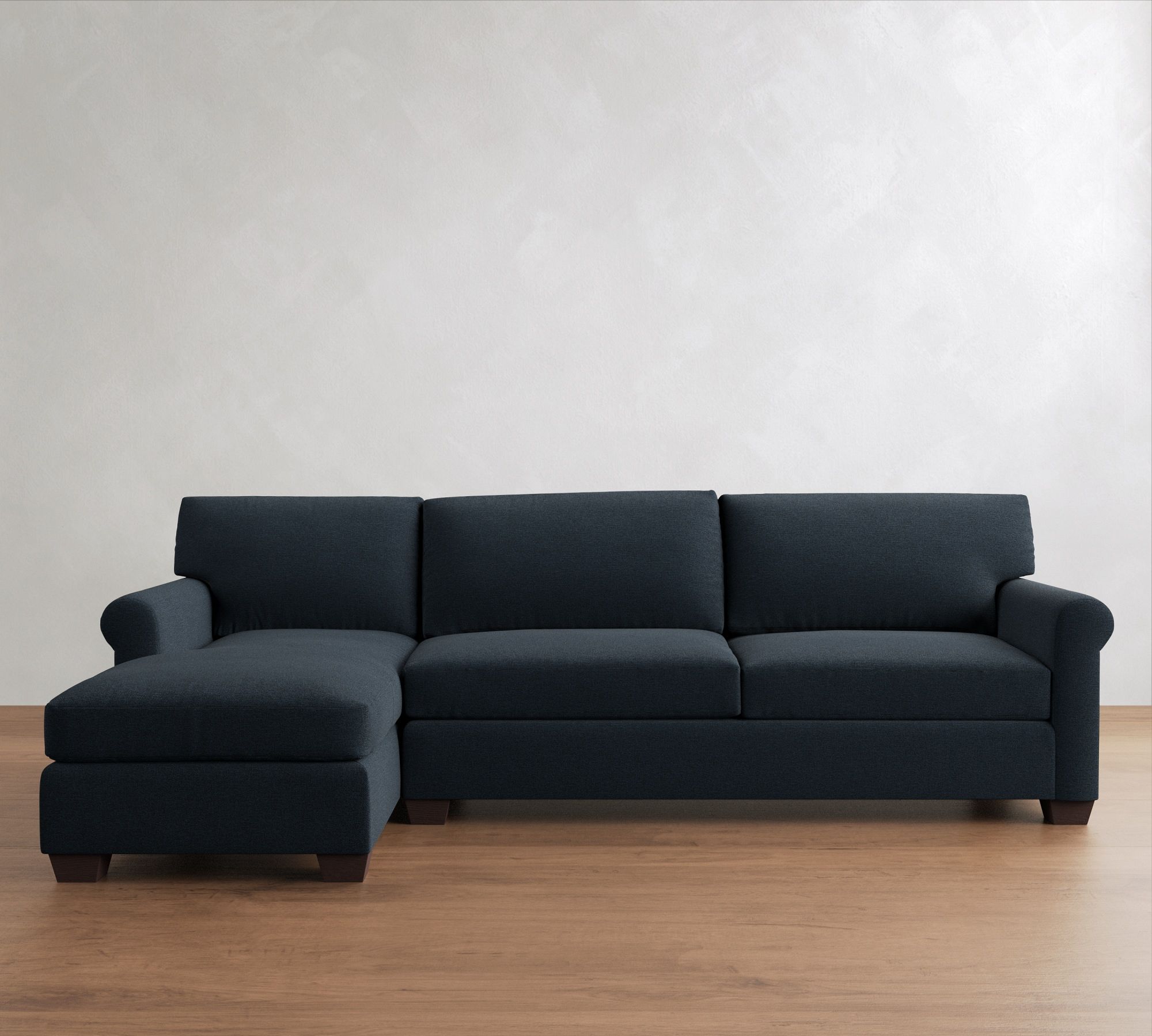 York Roll Arm Chaise Sectional (86"&ndash;116")