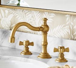 Langford Cross Handle Widespread Bathroom Sink Faucet