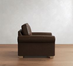 PB Comfort Modern Roll Arm Leather Chair