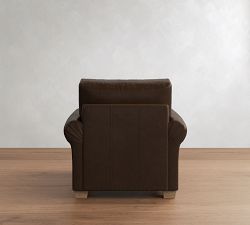 PB Comfort Modern Roll Arm Leather Chair