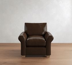PB Comfort Modern Roll Arm Leather Chair