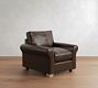 PB Comfort Modern Roll Arm Leather Chair