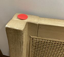 Open Box: Atwood Cane Dining Armchair - Performance Boucle Oatmeal, Seadrift