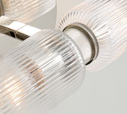 Pottery Barn Cooper Ribbed Glass Double Sconce - Thumbnail 2