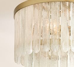 Kiara Tiered Glass Round Flush Mount (15")