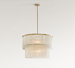 Kiara Tiered Glass Round Chandelier (24"-30")
