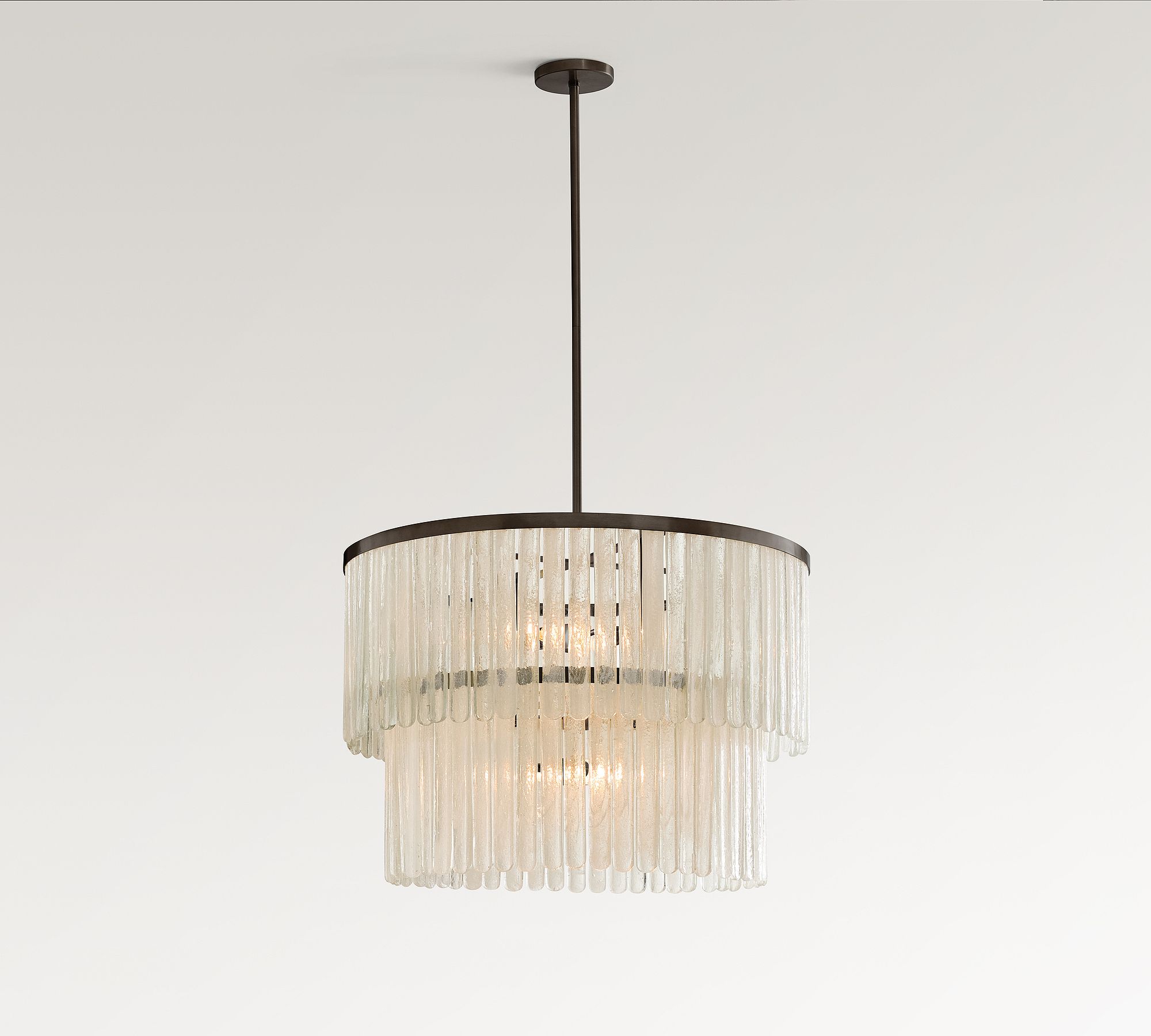Kiara Tiered Glass Round Chandelier (24"-30")